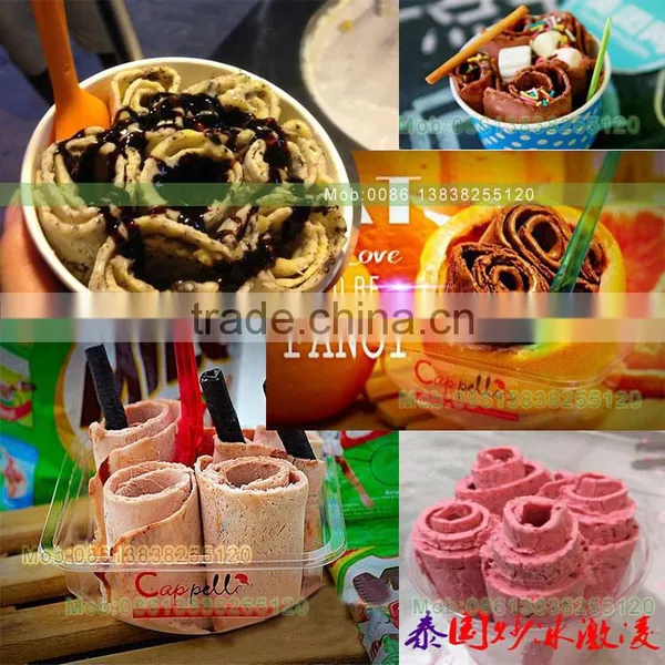 Machine Manufacturer Fried Ice Cream Cart Machine Fried Yoghourt Machine photo-2