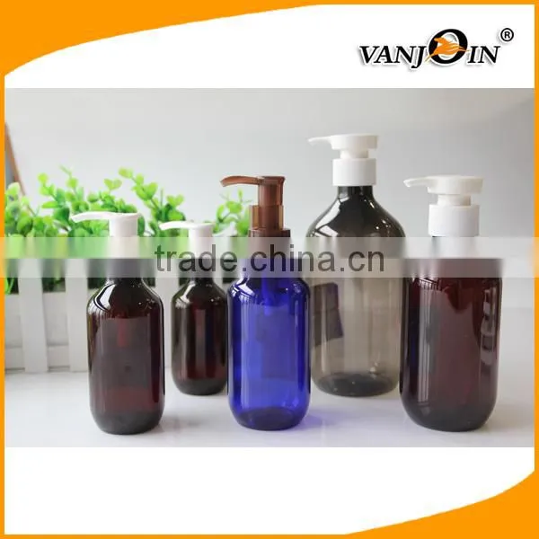 Boston Round Shampoo Lotion Pump Bottle Set With Labels photo-5