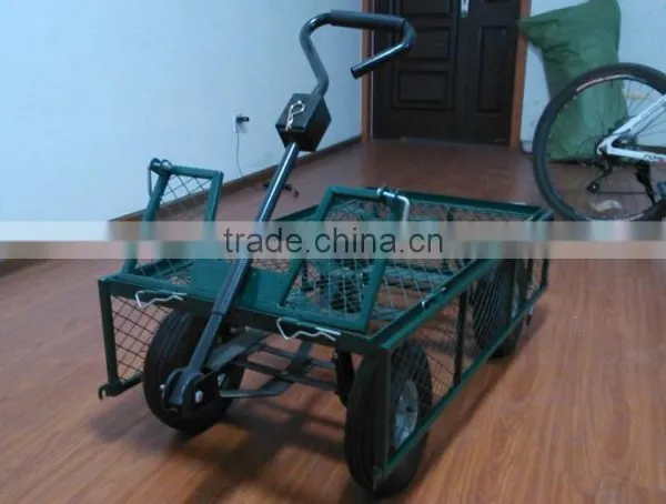 Collapsible Folding Utility Wagon Garden Cart With Large Beach Tires photo-3