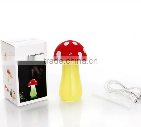 Mini Portable Cartoon Mushroom Cute Design Air Humidifier, Household Colorful LED Light Air Personal Humidifier For Sale photo-6