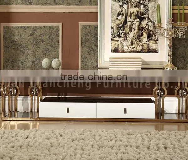 Luxury Stone Top Modern TV Stand With LEDd Lighting photo-6