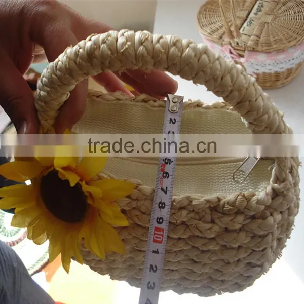 Fashion Design Corn Husk Material ECO-friendly Mini Lady Hand Bag photo-2