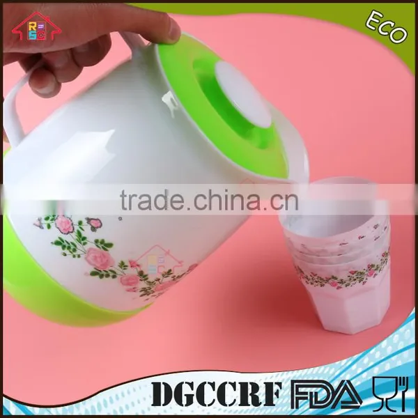 NBRSC Set of 4 Pcs Double Layers PP Cold Water Teapot Jug Plastic Kettle photo-6