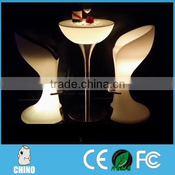 Glowing Bar Nightclub Furniture Illuminated Led Bar Table With Stainless Steel photo-4