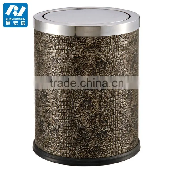 Indoor Stainless Steel Swing Lid Waste Disposal Bin photo-5