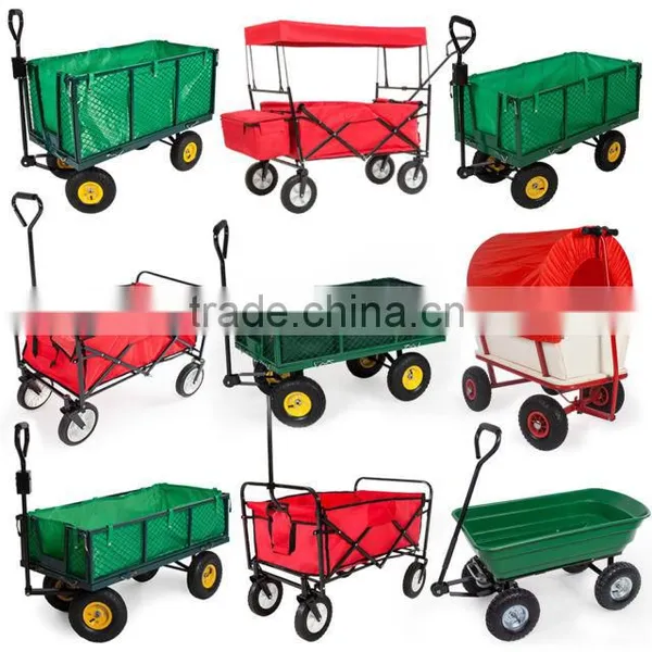 Wooden Baby Wagon Garden Wooden Tool Cart With Tent TC1812M photo-6