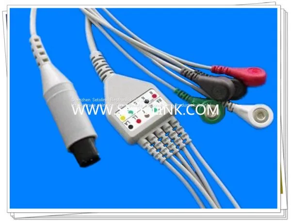 Generic AAMI 6 Pin One Piece ECG Cable