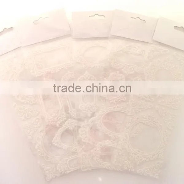 Hot Sale Glitter Lace Fram Sticker, Elegant Decorative Shinny Glitter Sticker, Classic Lace Sticker photo-6
