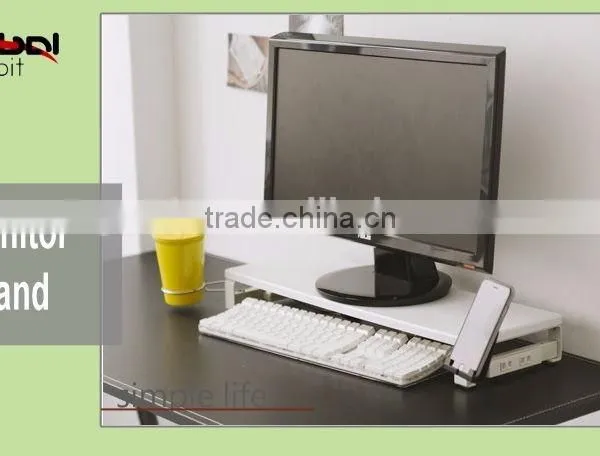 Monitor PC Stand With USB Hubs & Plug, Glass Compute Monitor Stand photo-4