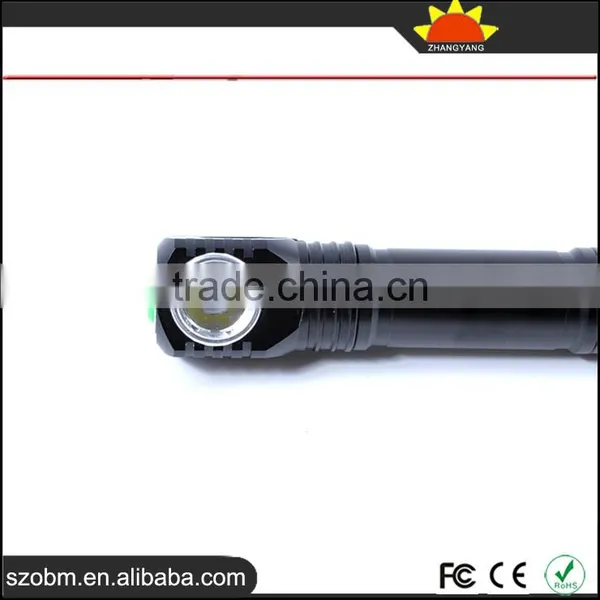New Style B-D5 Auminum Alloy USB Rechargeable XPG-R5 LED 3 Modes LED Flashlight Torch With Clip photo-2