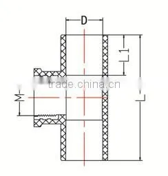 HIGH QUANLITY FEMALE TEE COPPER THREAD OF PVC GB STANDARD PIPES & FITTINGS FOR WATER SUPPLY photo-2