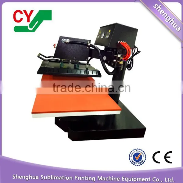 Semi-automatic T-shirt Garments Pneumatic Dual Heating Plate Heat Press photo-2