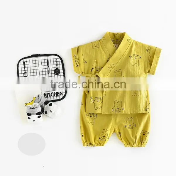 2017 Unisex Toddler Sleepsuits Baby Cotton Long Sleeve Pajamas Set photo-3