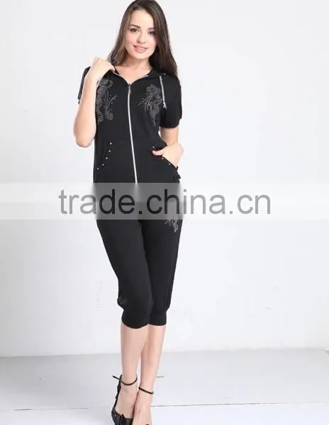 Summer Diammon Printing Wholesale Women Jogging Suits With Hood photo-6