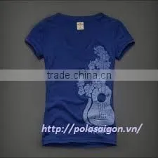 Ladies Top Silk Sreen Garment Fashion T-shirt photo-2