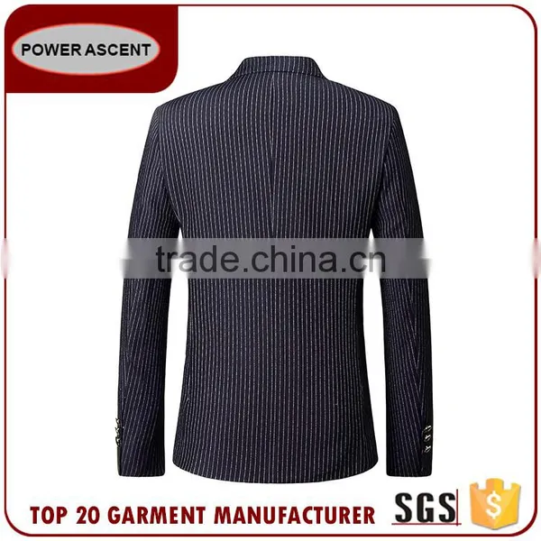 European Men'S Stripe Arrow Lapel Fashion Suit Jacket Blazer For Men photo-2