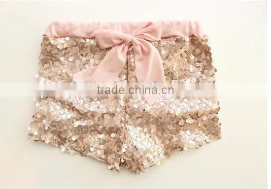 Gold Sequins Baby Shorts Childrens Boutique Clothing Girls Shorts China Wholesale photo-4