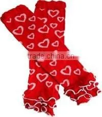 Wholesale Cute Valentine's Day Hearts Knitted Leg Warmers 100% Cotton Baby Leg Warmers photo-3