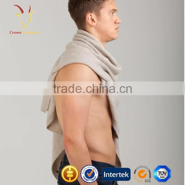 Flat Knitting Merino Wool Cashmere Scarf Mens photo-2