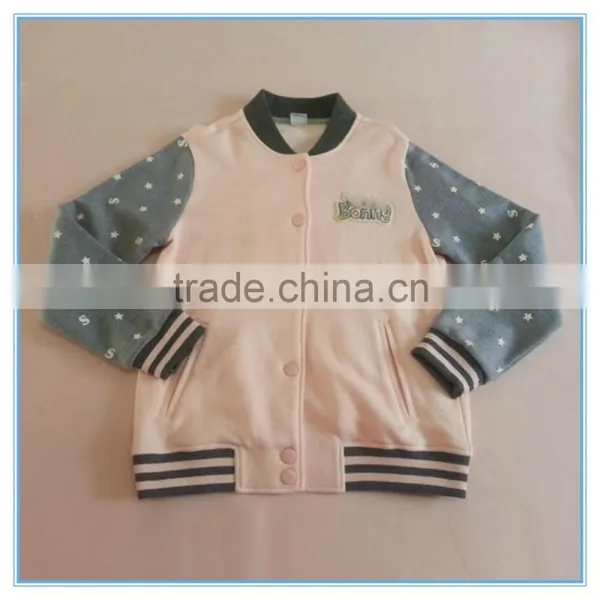 Wholesale Children Girls Baseball Jackets Girls Long Sleeve Clothes Sports Jackets photo-3