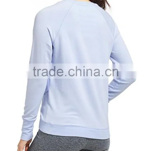 Guangdong Wholesale Plain Clothing Crossover Hem T-shirt Womens Sweatshirts photo-5