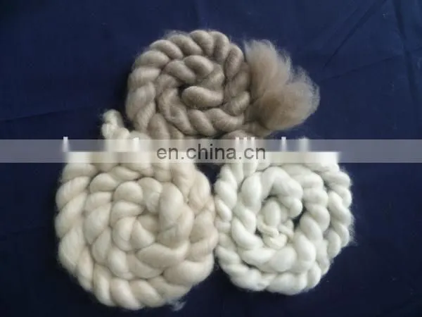 Sharrefun Dehaired and Combed Pure Cashmere Tops White/light Grey/brown photo-3