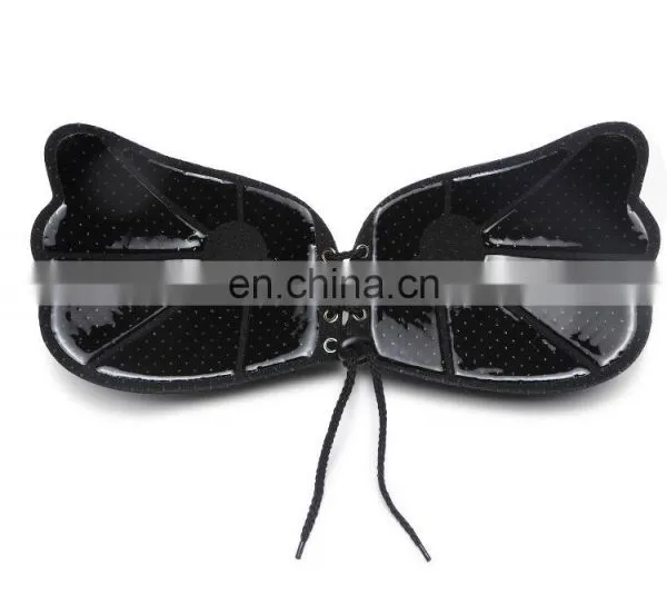 Women Self Adhesive Strapless Bandage Stick Silicone Push Up 1/2 Cup Invisible Fly Bra photo-2