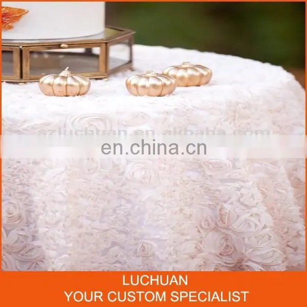 New Design Rosette Wedding Embroided Table Cloth photo-4