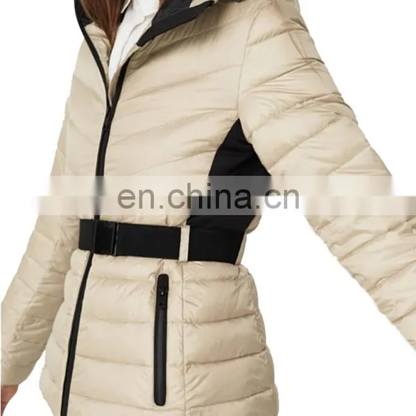Chinese Manufacturer 100% Polyester Shell Slim Quilted Down Jacket photo-2