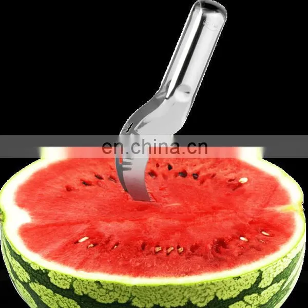 Watermelon Slicer Cutter Knife Corer Server Stainless Steel Kitchen Fruit Tool
