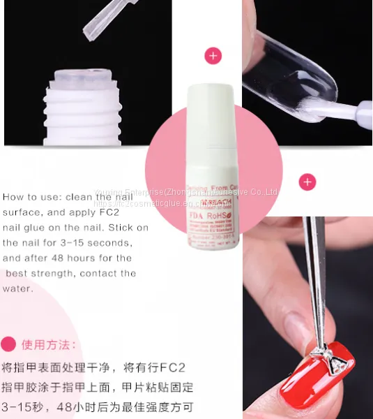 3g Clear HQ Free(below 200ppm)Nail Glue Cyanoacrylate Nail Art for Stick Fake/artificialnail photo-2