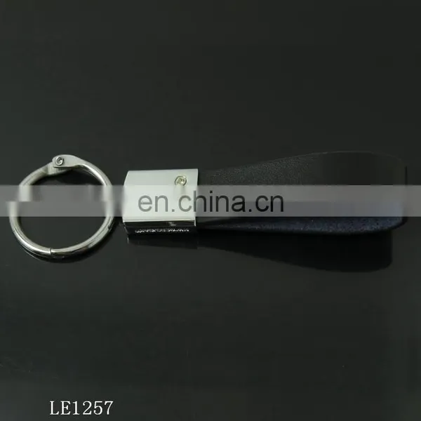 D Shaped Leather/PU Keychain Promotional Key Ring photo-5