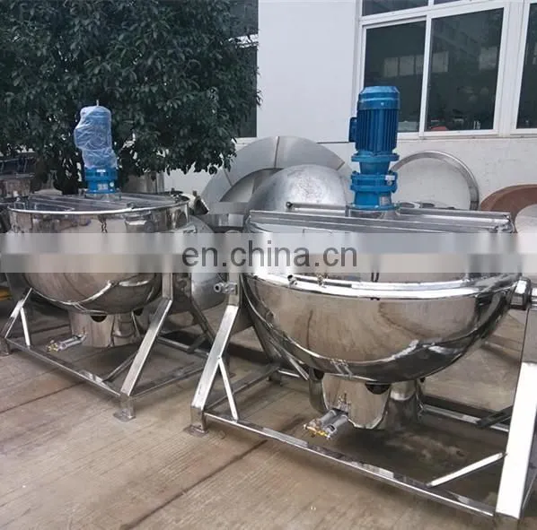 Jacketed Kettle With Scrapping Stirrer/double Layer Cooker With Mixer