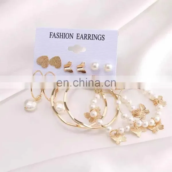 Multiple Styles Gift Earing Temperament Tassel Sets Stud Girl Earring Set photo-2