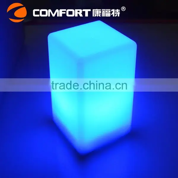 Recharging Colorful Battery Operated Square Led Table Lamp for Bar photo-3