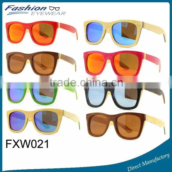 Custom Engraved Skateboard Bamboo Wood Sunglasses