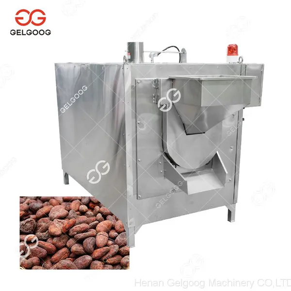 Rotary Drum Cocoa Bean Roaster Machine Commercial Nut Roaster Machine