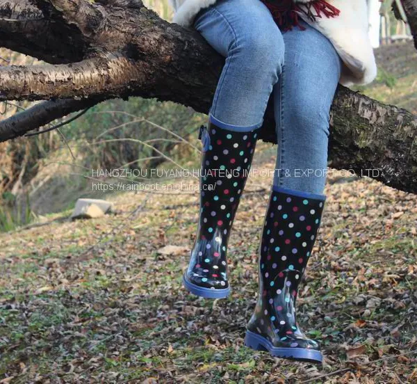 China Woman Rubber Boot, Popular Style Female Rubber Shoes,Colourful Ladies Rubber Boots,Woman Rubber Rain Boot,Outdoors Boots photo-2