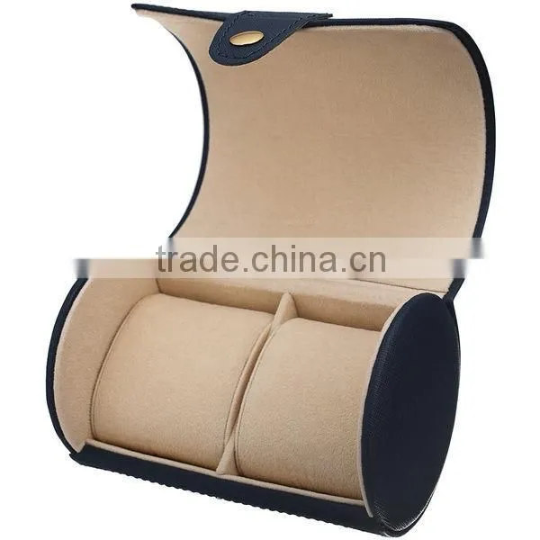 Crocodile Pattern and Saffiano Leather Wrist Watch Storage Roll Box Watch Case photo-5