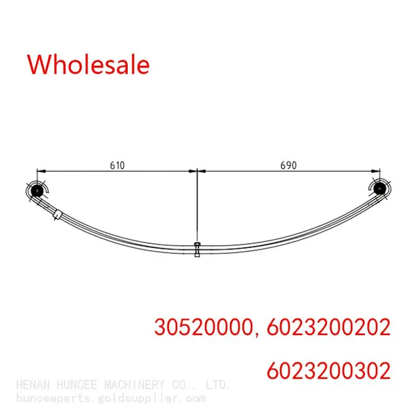 30520000, 6023200202, 6023200302 For MERCEDES Front Leaf Spring Wholesale photo-2