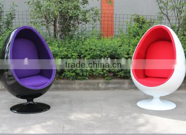Replica Fiberglass Cashmere Eero Aarnio Oval Ball Chair/bubble Chair With Aluminum Alloy Epidermis photo-3