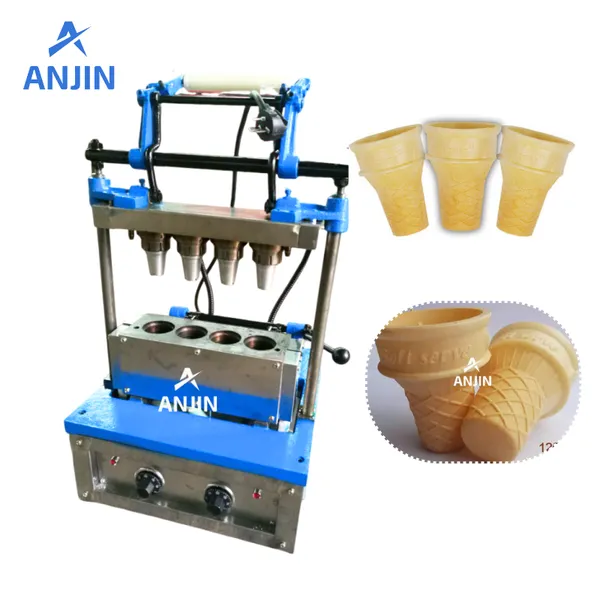Semi-Automatic Torch Wafer Cone Making Machine Ice Cream Wafer Cup Making Machine (AJ-WH4) photo-3
