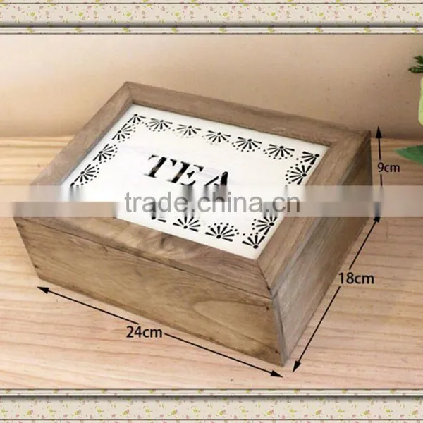 2016 Black Tea Custom Wooden Gift Box American Style Coffee Storage Box Tea Packaging Boxfor Wholesale photo-4