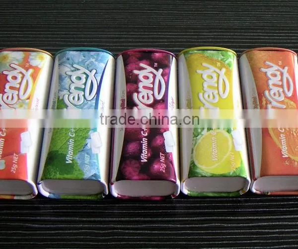 Tube Shape Chewing Gum Tin Box