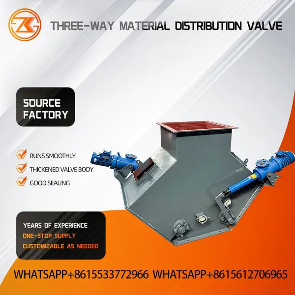 Electro-hydraulic Three-way Flow Switch Gate Heavy Duty High Silo Pressure Hot Clinker Ash Diverter Valve photo-5