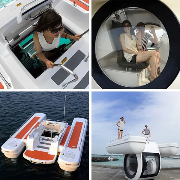 Submarine Manned Submersible, Underwater and Surface Two in One Sightseeing Semi Submersible, Small Sightseeing Semi Submarine photo-5