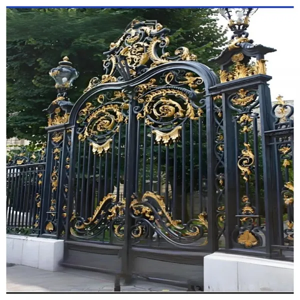 Custom Made Fancy Wrought Iron Gate Aluminum Gate Design For Home photo-4