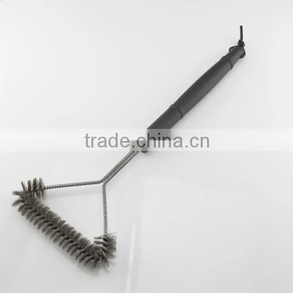 Amazon Hot Rank 12'' BBQ Grill Brush Zinc Plated Wire Bbq Cleaning Brush 12inch Steel Wire Brush Custom