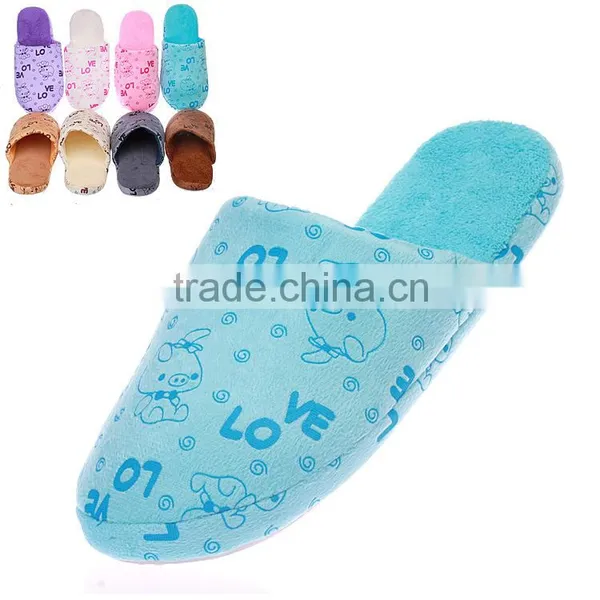 Winter Warm PIG Stripe Baboosh,bed Room Slipper,fashion Girls Nude Children Winter Woman Slippers