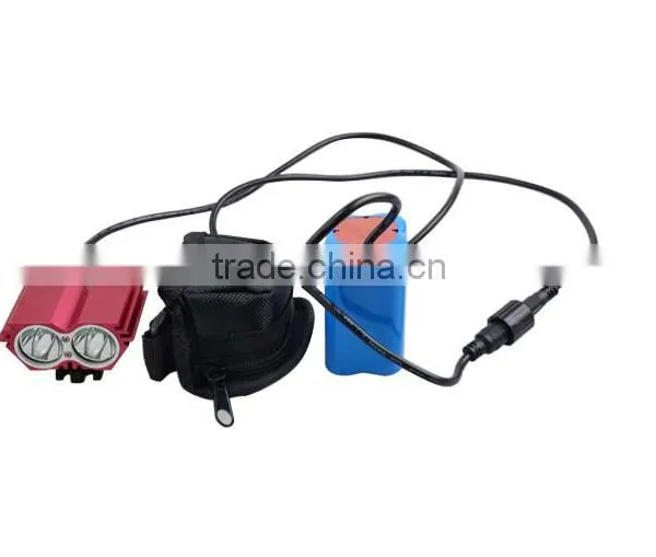 Factory Price 4*18650 Batteries Powered Bicycle Light 2 XML T6 LED Bicycle LED Light photo-3